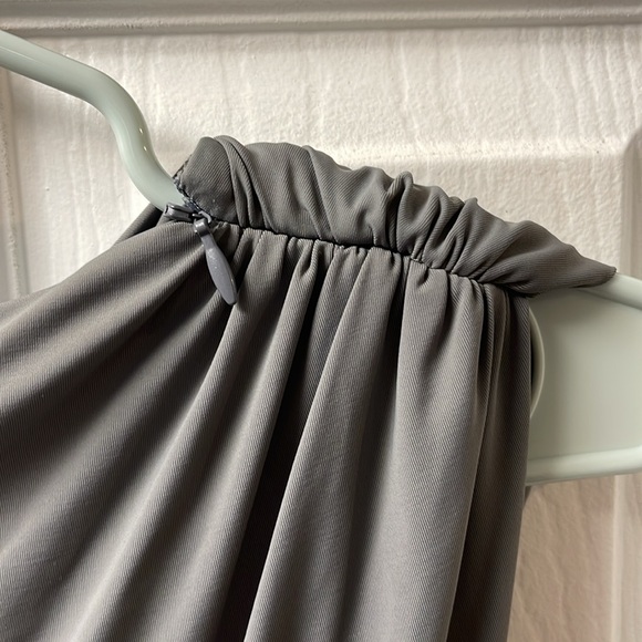 Zara One Shoulder Gray Dress - Picture 4 of 7